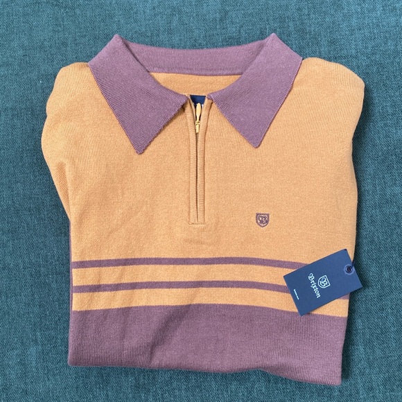 Brixton Allen 1/4 Zip Polo Shirt - Picture 2 of 6